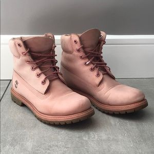 Blush Pink 8.5 Womens Timberland Boots 6” Shaft